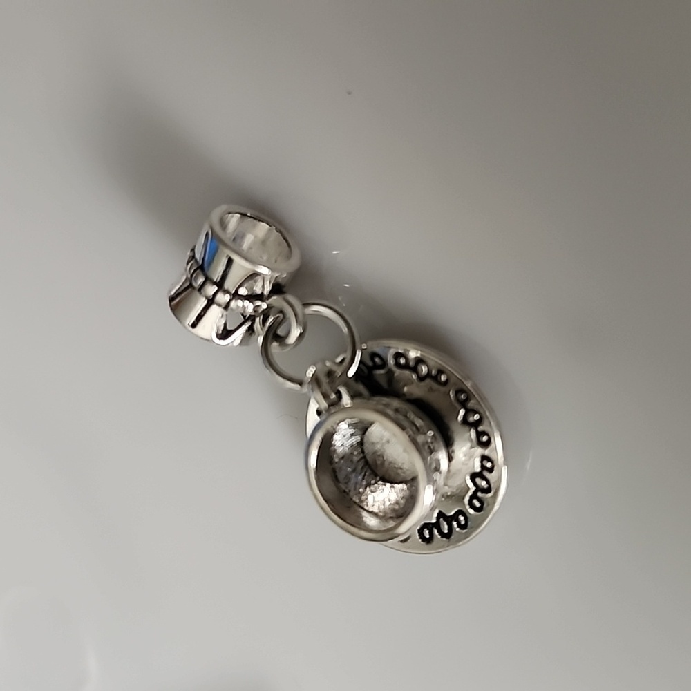 TEA Cup Coffee Charm for Charm Bracelet Silver tone Tibeten alloys